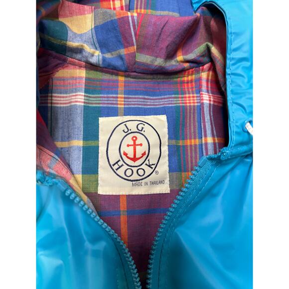 Vintage Blue J G Hook Rain Jacket Coat Sz Medium? AS IS - Picture 6 of 7